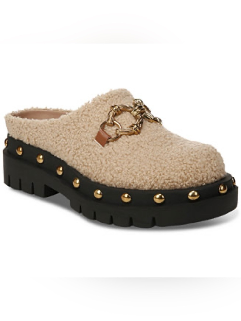 NWOT Circus NY Sam Edelman Annie Shearling Studded Platform Clogs Women’s 6.5